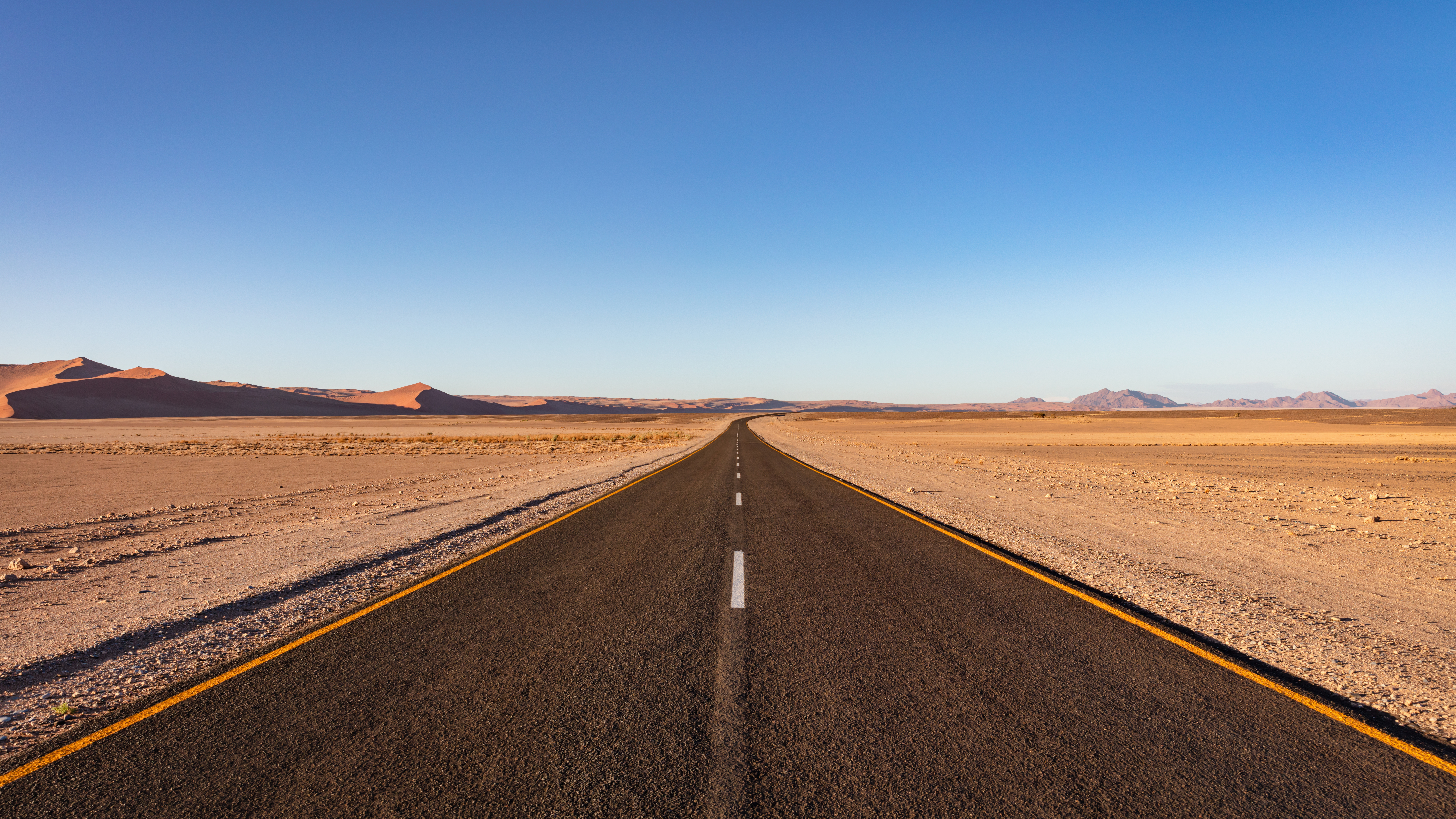 An open road stretching toward the horizon at sunrise — the year ahead