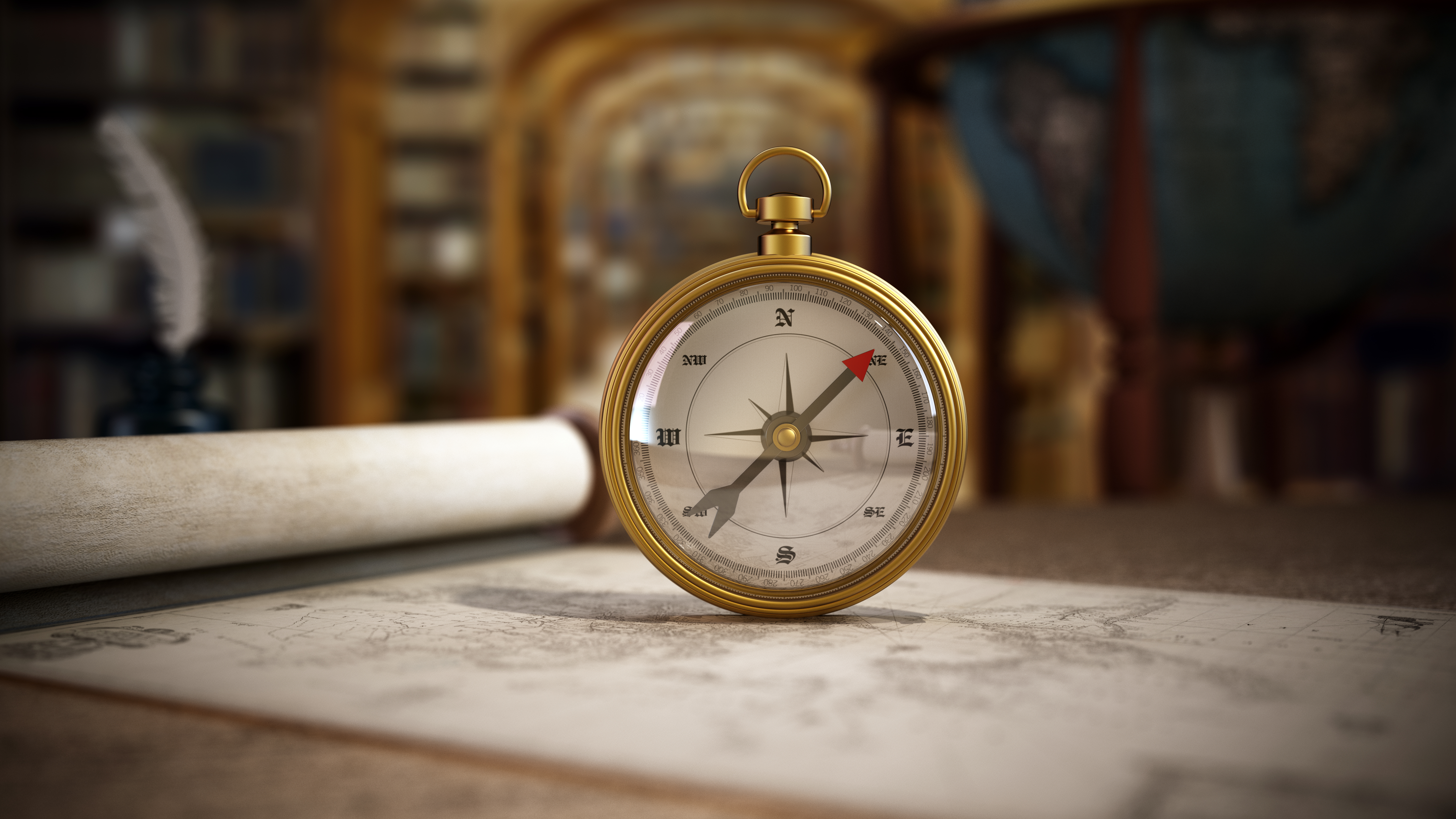 Compass rose pointing in four directions — navigating the quadrant landscape